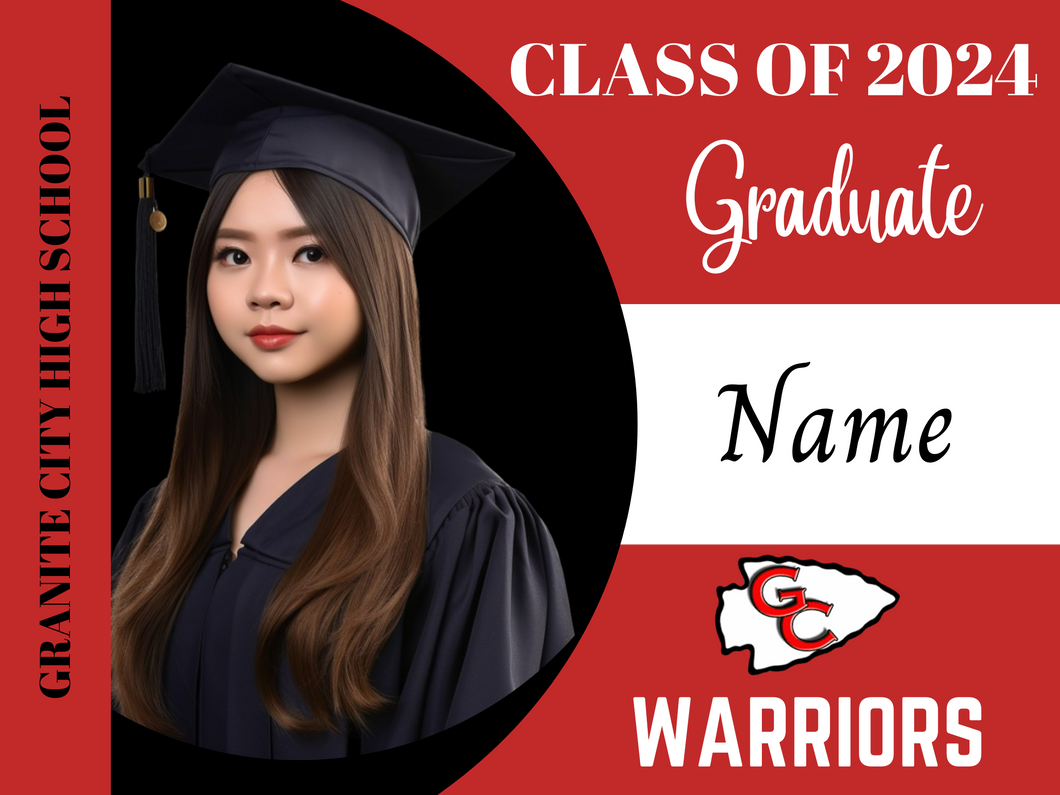 Graduation Photo Yard Sign