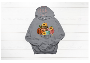 It's Fall Yall, Pumpkins with Sunflowers Hoodie