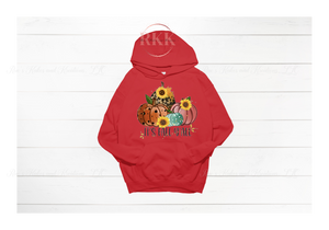 It's Fall Yall, Pumpkins with Sunflowers Hoodie